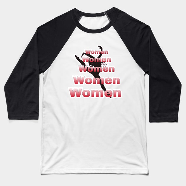 Women dancing Baseball T-Shirt by MimASM